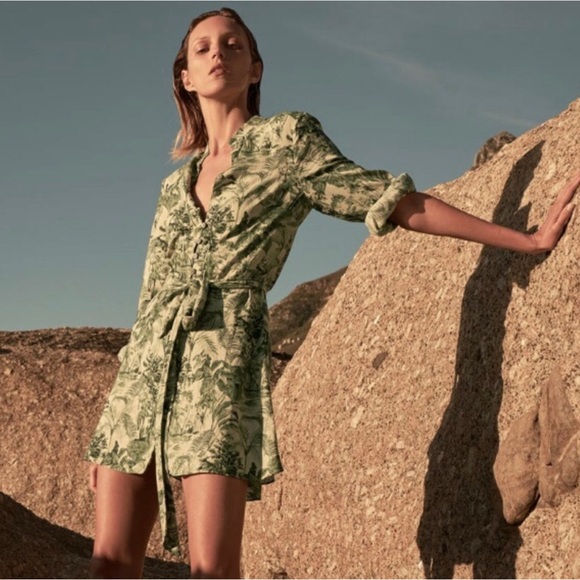 ZARA SHIRT DRESS WITH ROUND
HIGH COLLAR Size Small - Picture 10 of 11